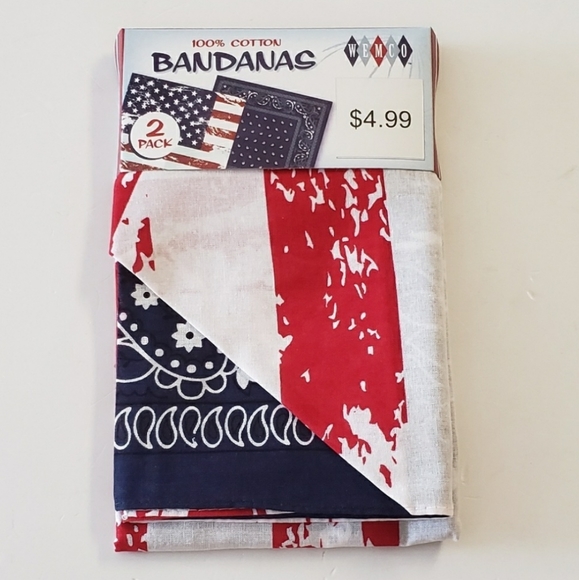 4 pack Stripped Men's Distressed Flag bandana - Picture 2 of 3